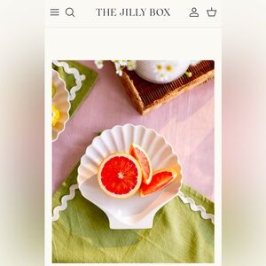 Jilly Box Summer 2026 Meri Meri White Bamboo Shell Plate Set of 6